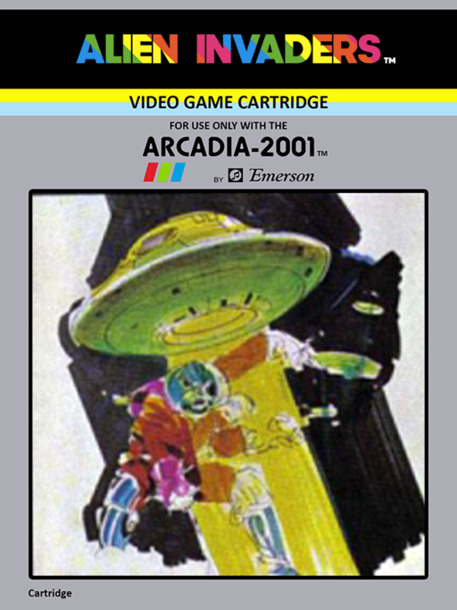 Alien Invaders box art for Arcadia 2001